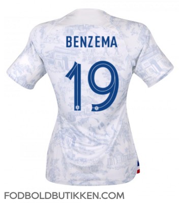 Frankrig Karim Benzema #19 Udebanetrøje Dame VM 2022 Kortærmet